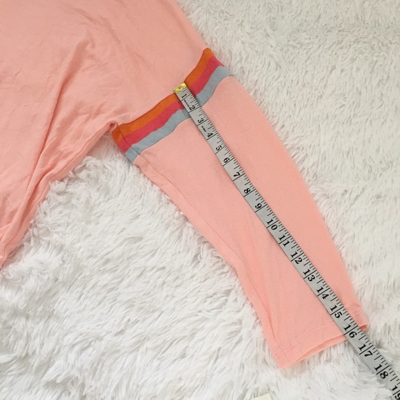 Style & Co T-Shirt Top Knit Peach Plus Size Crew Neck Long Sleeves - Picture 3 of 12